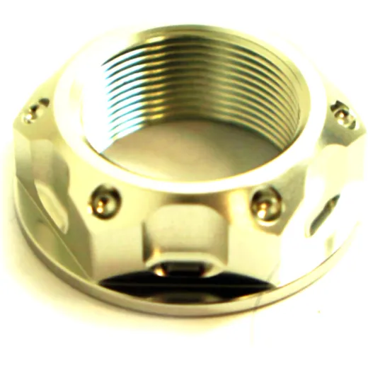 Steering stem nut M22x1. 00mm alloy silver for: Triumph Bonneville, Thunderbird, Rocket