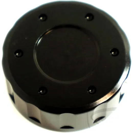 Deckel Bremsflüssigkeitsbehälter 42 mm Alu schwarz passend für: Kawasaki Z, Ninja, ZX - 10R