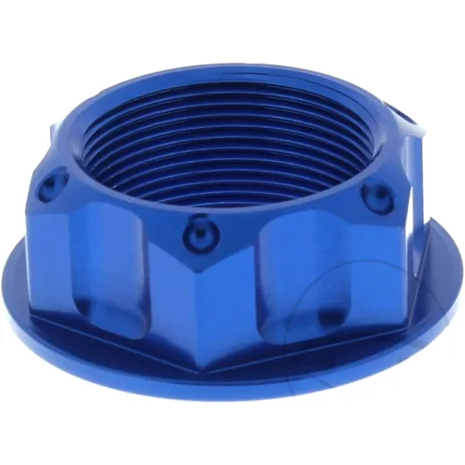 Mutter Lenkkopf JMP Bolt M24X1MM Alu blau passend für: Honda CB, VT, CBR