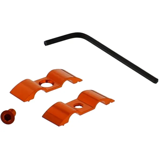 Bremsschlauch Halter 7 mm 2-fach Alu orange