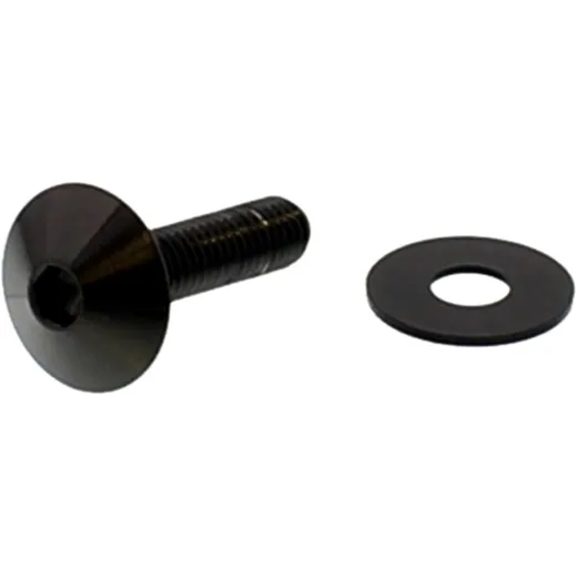 Dome Head Bolt M6x1.00 25mm black for motorcycles