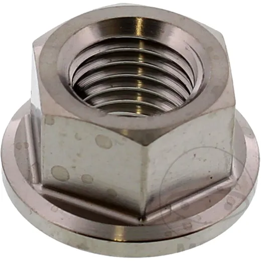 JMP flange nut M10X1. 25mm titanium for: Honda CB, VF, CM, Kawasaki Z