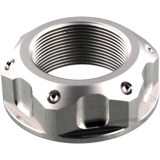 Mutter Lenkkopf JMP Bolt M25X1MM Alu silber passend für: Triumph Street Triple, Speed Triple, Daytona