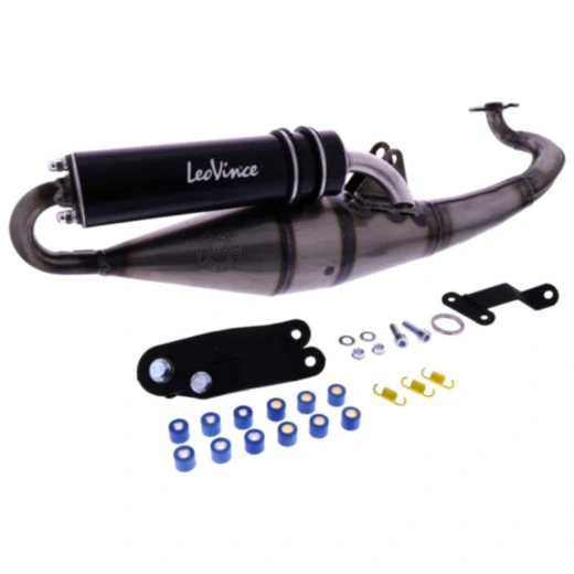 Silencer handmade tt leovince black for: Keeway Matrix, Focus, Aprilia SR