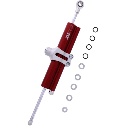 YSS Steering Damper 120mm Red Clamp B