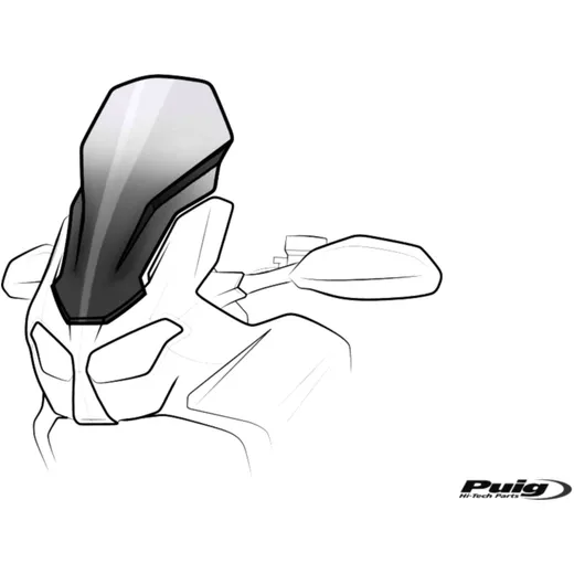 Puig TOURING SCREEN Smoke Grey for Naked Bikes