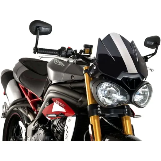 Sportscheibe New Generation Puig für Nakedbike dunkel passend für: Triumph Street Triple