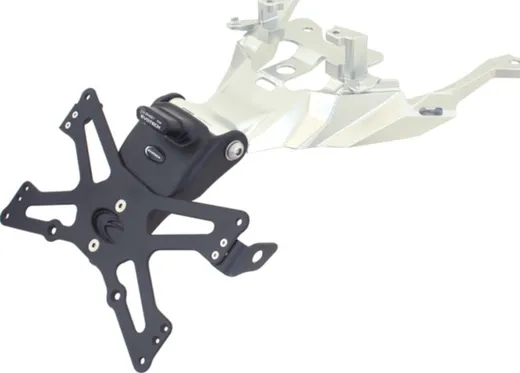 Licence plate holder EVOTECH silver for: Honda X - ADV