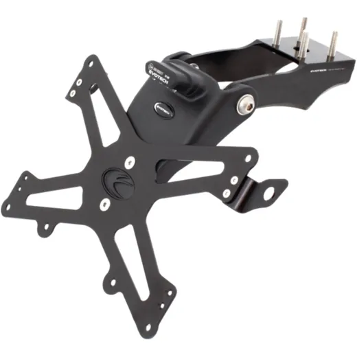 Licence plate holder EVOTECH black for: Kawasaki ZX - 6R, ZX - 10R