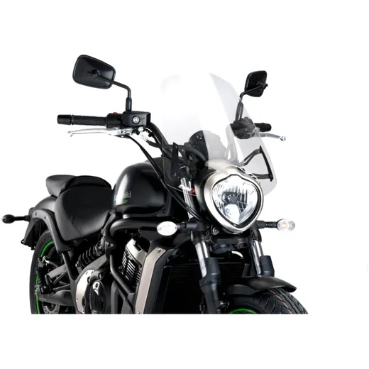 Touring screen new gen PUIG for naked bike transparent for: Kawasaki Vulcan