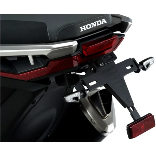 Licence plate holder PUIG black for: Honda X - ADV
