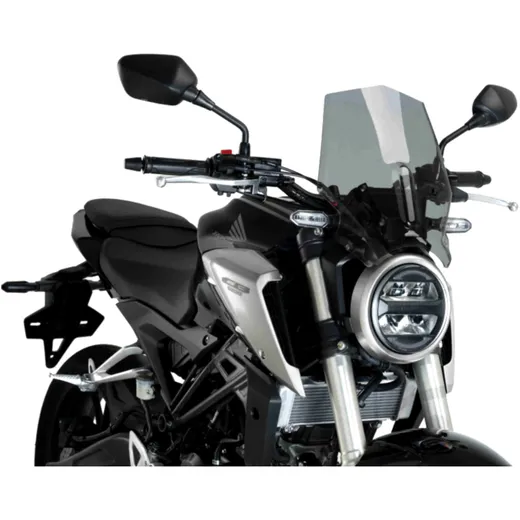 Sports screen new gen PUIG for naked bike smoke grey for: Honda CB