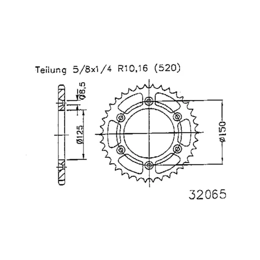Steel Rear sprocket for: KTM / HSB 200050Z Kr-897-50Z-520