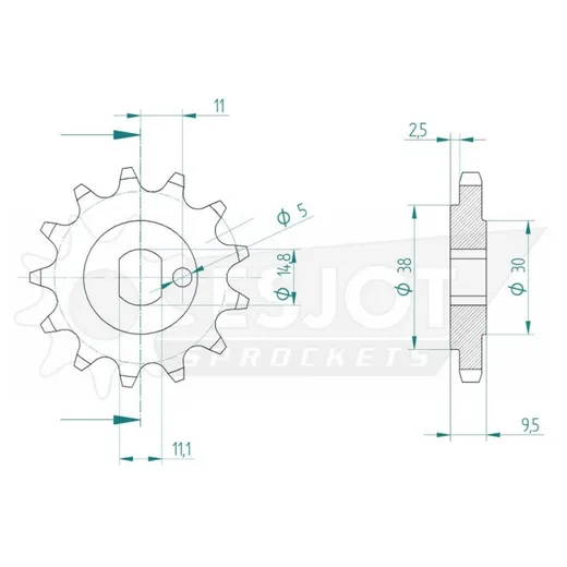 Zahnrad Ritzel 13Z 420 R20-0437-13