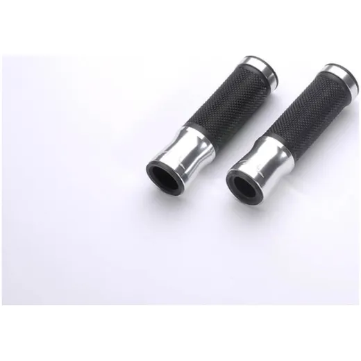 LSL Handlebar grip rubber, 7/8 inch (22.2 mm), 125 mm, silver