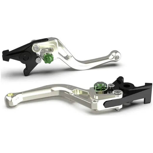 LSL Clutch lever BOW L05, short, silver/green