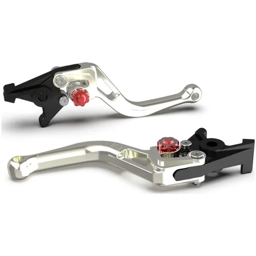 LSL Kupplungshebel BOW L43, kurz, silber/rot