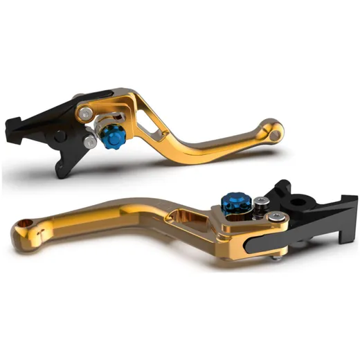 LSL Brake lever BOW R20, short, gold/blue