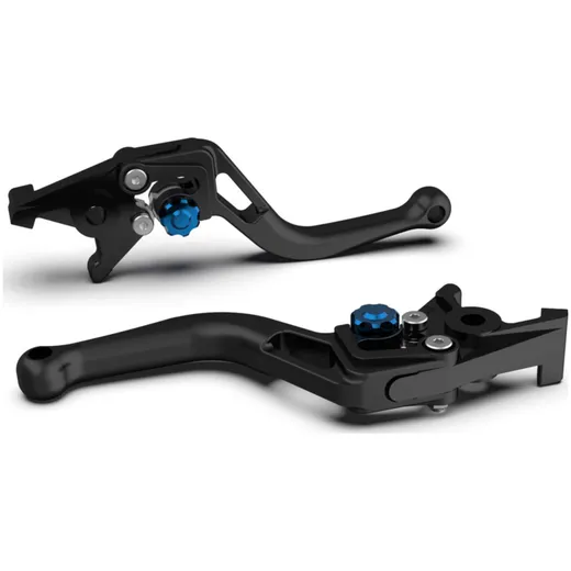 LSL Brake lever BOW R75, short,black bead blasted/blue