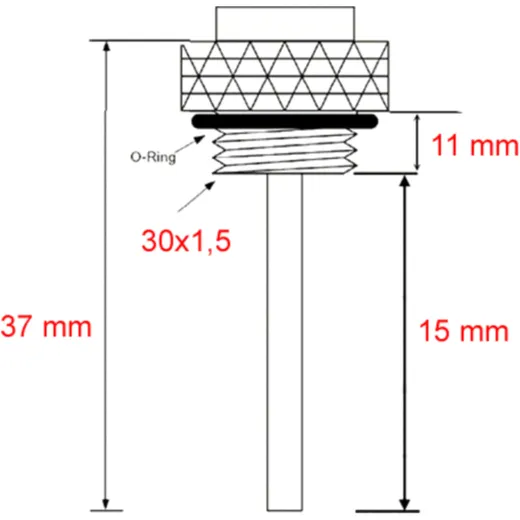 Öltemperatur Direktmesser JMP 30X1. 5 mm Alternative: 7090327 p
