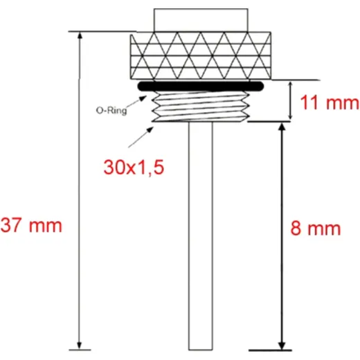 Oil temperature gauge direct JMP 30X1. 5 mm alternative: 709107