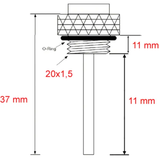 Oil temperature gauge direct JMP 20X1. 5 mm alternative: 709109