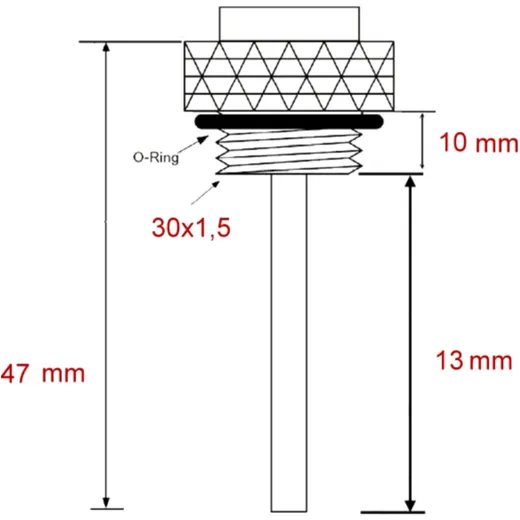 Öltemperatur Direktmesser JMP 30X1. 5 mm Alternative: 7090086 p