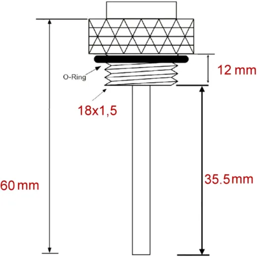 Öltemperatur Direktmesser JMP 18X1. 5 mm Alternative: 7090059 p