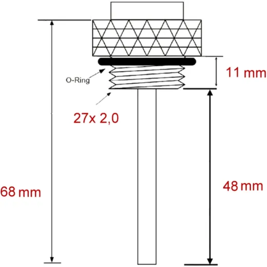Oil temperature gauge direct JMP 27X2 mm alternative: 7090060 f