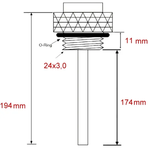 Öltemperatur Direktmesser JMP 24X3MM passend für: BMW F (800, 6
