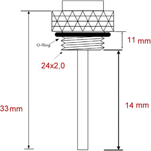 Oil temperature gauge direct JMP 24X2mm alternative: 7090064 fo
