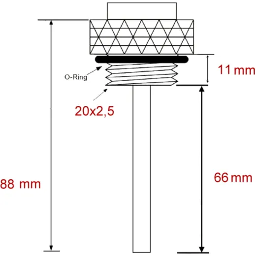 Öltemperatur Direktmesser JMP 20X2. 5 mm Alternative: 7090066 p