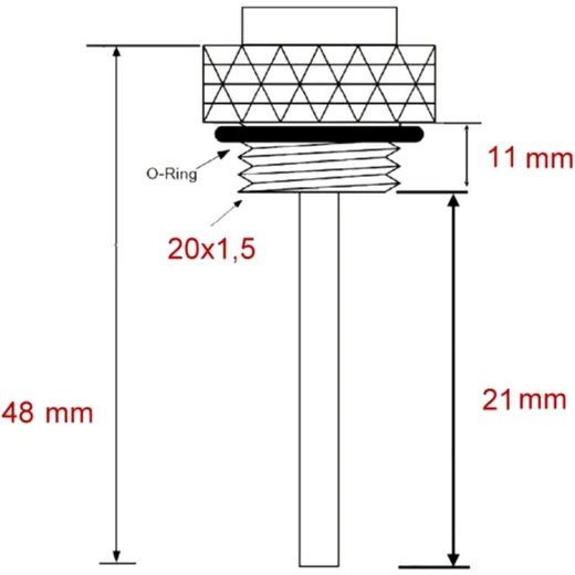 OIL TEMPERATURE GAUGE DIRECT 20X1.5 mm_1
