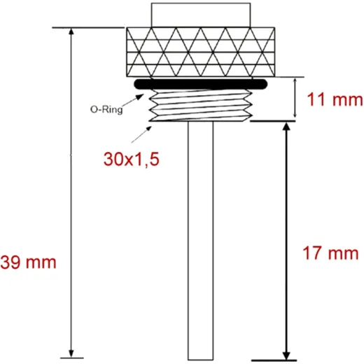 Oil temperature gauge direct JMP 30X1. 5 mm alternative: 709010