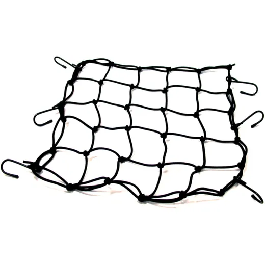 Gepäcknetz schwarz JMP 40 x 40 cm mit 6 Haken