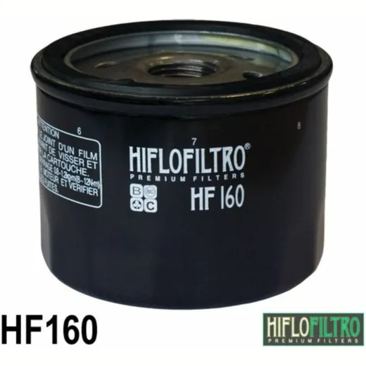 HIFLOFILTRO Ölfilter - HF160 für BMW F650GS, F700GS, F750GS Husqvarna NUDA900