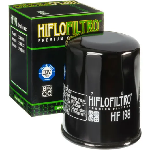 HIFLOFILTRO Ölfilter - HF198 für Polaris ACE570, GENERAL1000, GENERAL41000 Indian FTR1200