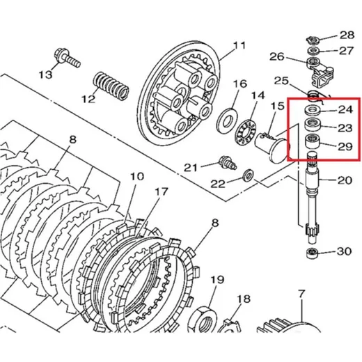 TOURMAX Cutch Control Repair Kit for: Yamaha YZ250