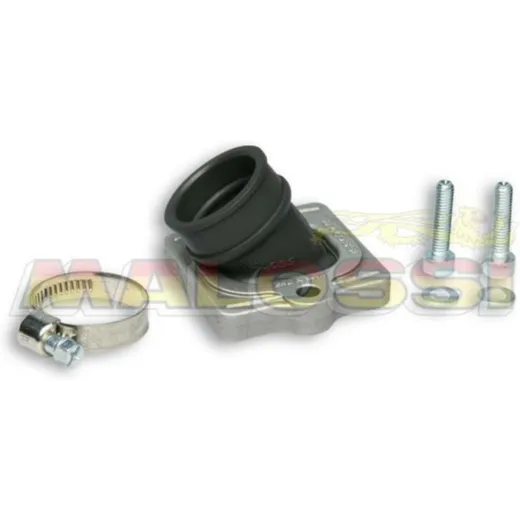 Inlet pipe Ø22 Malossi adjustable through 360° for: Piaggio 2T for Gilera, Aprilia