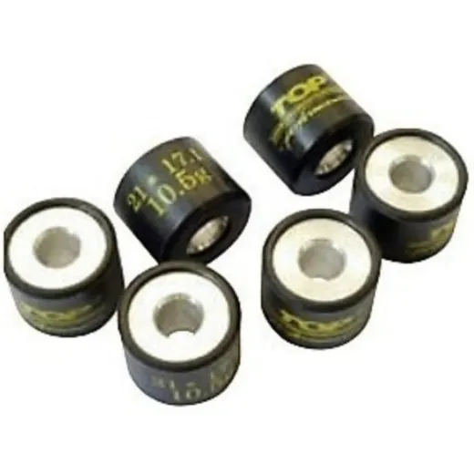 TOP PERFORMANCES Variator Rollers Set 21x17,1mm 13,8gr - 6 pieces for Piaggio MP3300