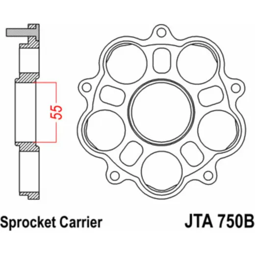 JT SPROCKETS Kettenradträger - 5 Silentblock für: Ducati