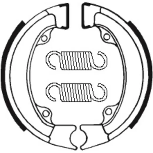TECNIUM Scooter/Street Organic Brake shoes - BA011 for Honda NH50LEAD, NH80LEAD Peugeot RAPIDO502T, ZENITH502T