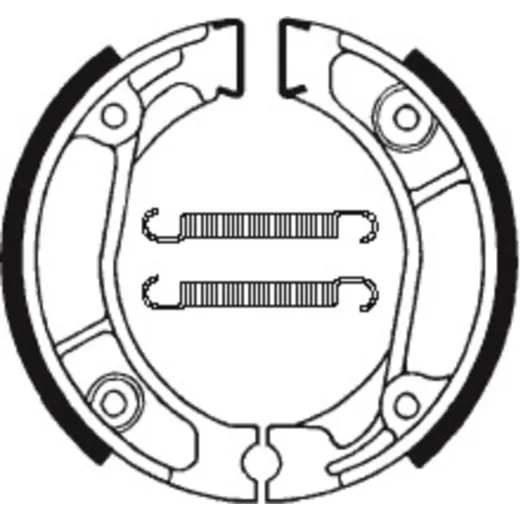 TECNIUM Scooter/Street/Off-Road/ATV Organic Brake shoes - BA013 for Honda CB125, CBX125, CR125M