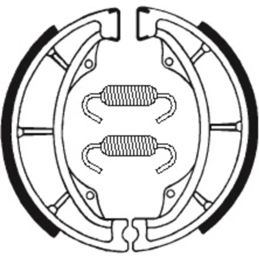 TECNIUM Scooter/Street/Off-Road/ATV Organic Brake shoes - BA014 for Suzuki, Honda, Hyosung