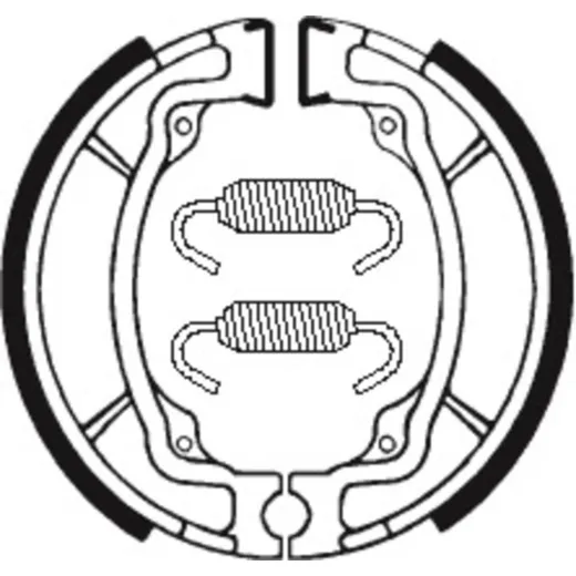 TECNIUM Scooter/Street/Off-Road/ATV Organic Brake shoes - BA015 for Suzuki, Kawasaki, Hyosung