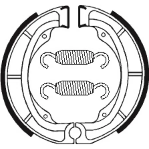 TECNIUM Street/Off-Road/ATV Organic Brake shoes - BA016 for Suzuki DR500, LT125QUADRUNNER, LT-F160QUADRUNNER Kawasaki KDX250, KL250, KX250