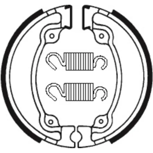 TECNIUM Street/Off-Road Organic Brake shoes - BA026 for Honda CA125, CBX250RS, VT125C