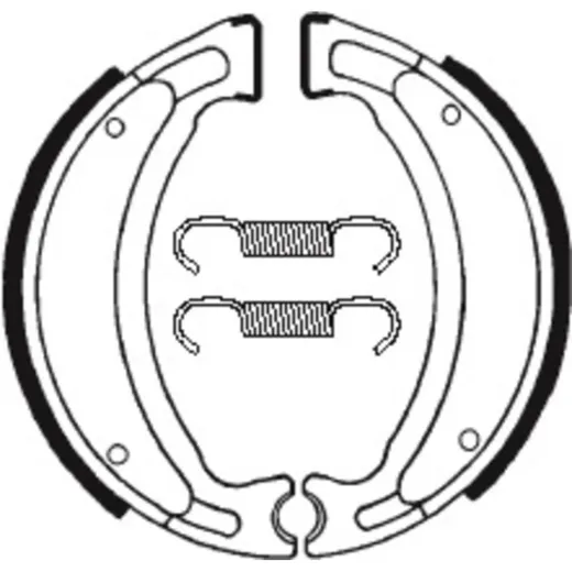 TECNIUM Scooter/Street/Off-Road/ATV Organic Brake shoes - BA028 for Yamaha, MBK, Generic