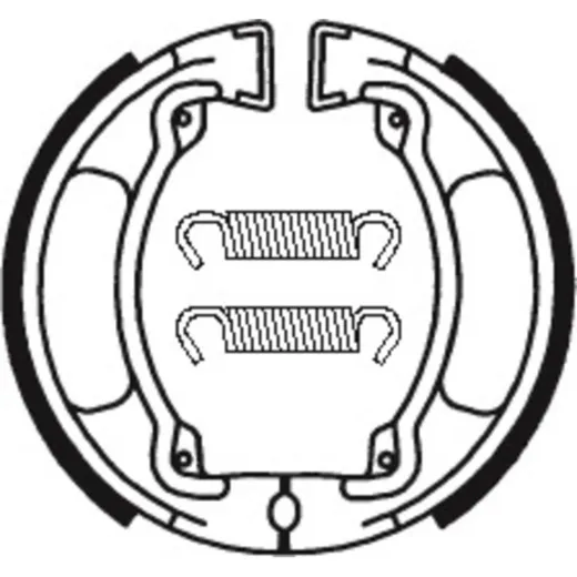 TECNIUM Scooter/Street/Off-Road Organische Bremsbacken - BA032 für Yamaha CHAPPY50, DT50, DT80