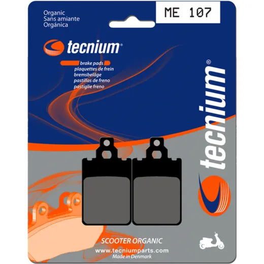TECNIUM Scooter Organische Bremsbeläge - ME107 für Aprilia, Malaguti, Yamaha